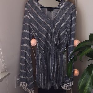 Romeo + Juliet Blue/White Romper